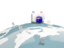 Heard Island. Luggage with globe. Download icon.