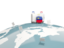 Liechtenstein. Luggage with globe. Download icon.