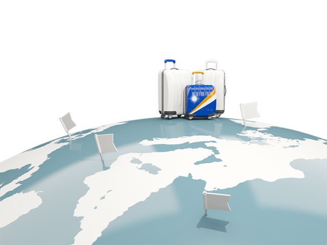 Luggage with globe. Download flag icon of Marshall Islands at PNG format