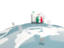 Mexico. Luggage with globe. Download icon.