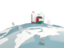 Palestinian territories. Luggage with globe. Download icon.