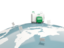 Saudi Arabia. Luggage with globe. Download icon.