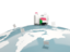 Sudan. Luggage with globe. Download icon.