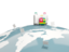 Togo. Luggage with globe. Download icon.