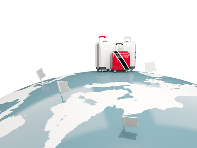 Luggage with globe. Download flag icon of Trinidad and Tobago at PNG format