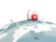 Tunisia. Luggage with globe. Download icon.