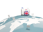 United Kingdom. Luggage with globe. Download icon.