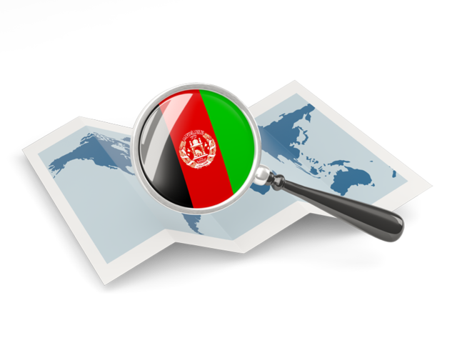 Magnified flag with map. Download flag icon of Afghanistan at PNG format