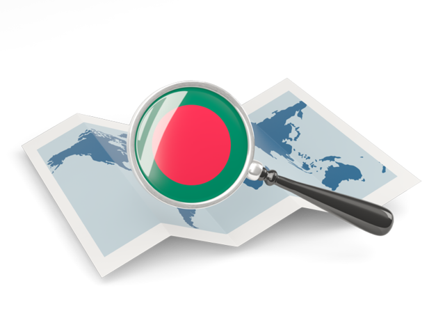 Magnified flag with map. Download flag icon of Bangladesh at PNG format