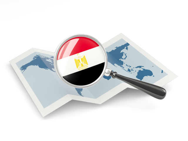 Magnified flag with map. Download flag icon of Egypt at PNG format