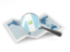 Guatemala. Magnified flag with map. Download icon.