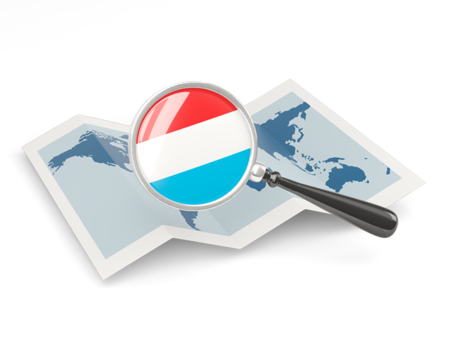 Magnified flag with map. Download flag icon of Luxembourg at PNG format