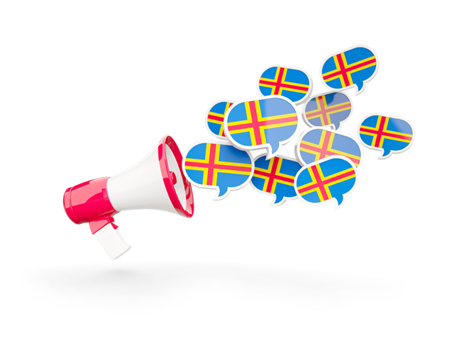 Megaphone icon. Download flag icon of Aland Islands at PNG format