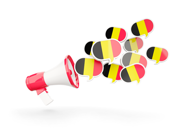 Megaphone icon. Download flag icon of Belgium at PNG format