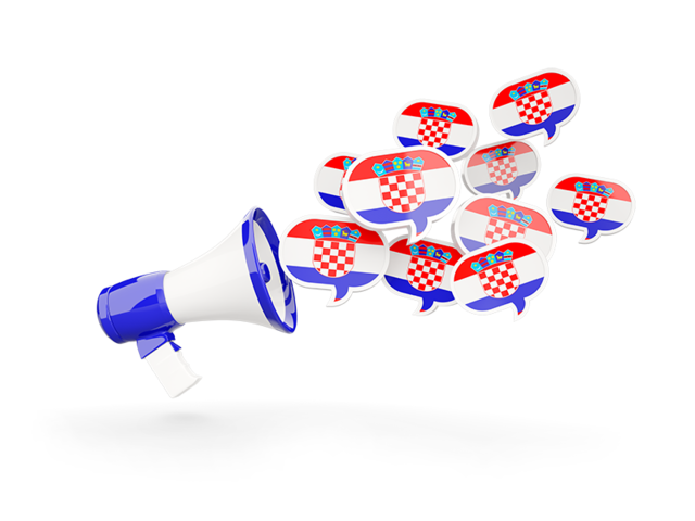 Megaphone icon. Download flag icon of Croatia at PNG format
