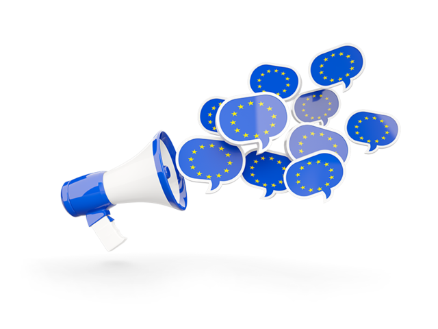 Megaphone icon. Download flag icon of European Union at PNG format
