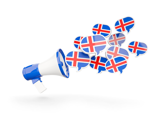 Megaphone icon. Download flag icon of Iceland at PNG format