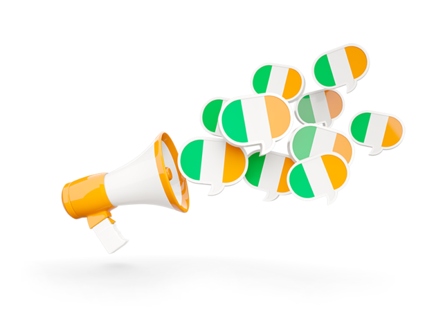 Megaphone icon. Download flag icon of Ireland at PNG format