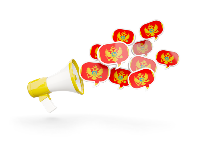 Megaphone icon. Download flag icon of Montenegro at PNG format