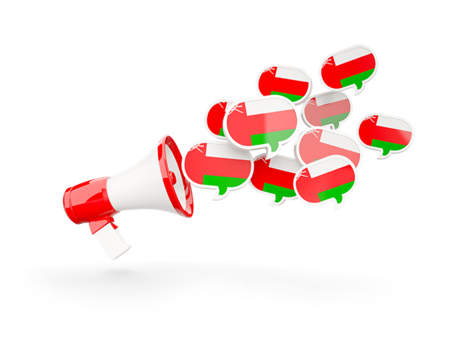 Megaphone icon. Download flag icon of Oman at PNG format