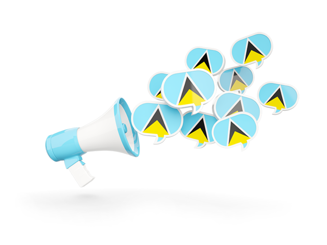 Megaphone icon. Download flag icon of Saint Lucia at PNG format