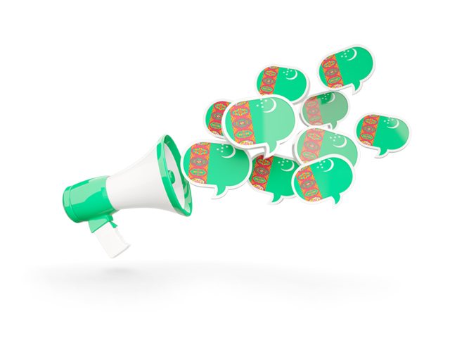 Megaphone icon. Download flag icon of Turkmenistan at PNG format