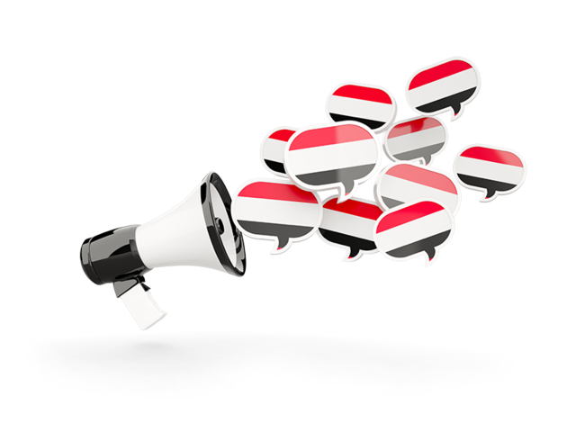 Megaphone icon. Download flag icon of Yemen at PNG format
