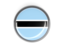 Botswana. Metal framed round button. Download icon.