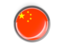 China. Metal framed round button. Download icon.