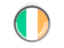 Ireland. Metal framed round button. Download icon.