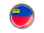 Liechtenstein. Metal framed round button. Download icon.