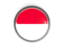 Monaco. Metal framed round button. Download icon.