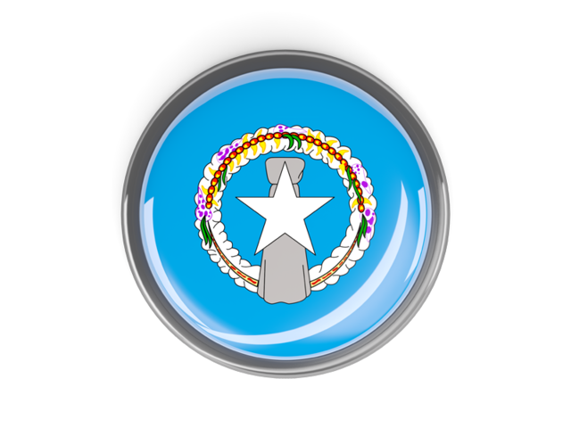 Metal framed round button. Download flag icon of Northern Mariana Islands at PNG format