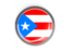 Puerto Rico. Metal framed round button. Download icon.