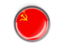 Soviet Union. Metal framed round button. Download icon.