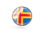 Aland Islands. Metal framed round icon. Download icon.