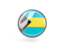 Bahamas. Metal framed round icon. Download icon.
