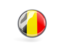 Belgium. Metal framed round icon. Download icon.
