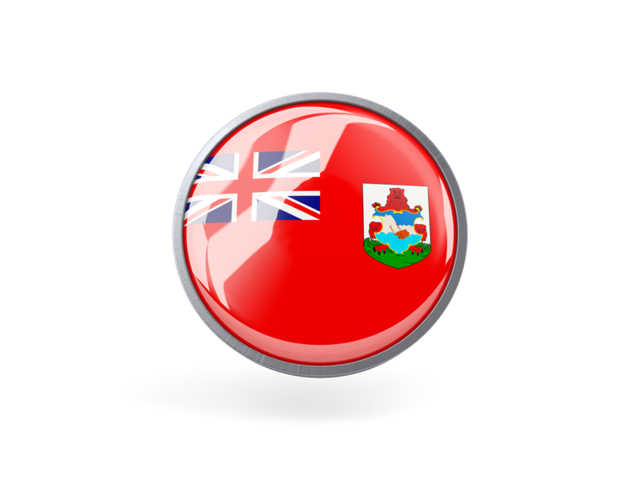 Metal framed round icon. Download flag icon of Bermuda at PNG format