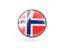 Bouvet Island. Metal framed round icon. Download icon.