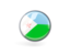 Djibouti. Metal framed round icon. Download icon.