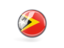 East Timor. Metal framed round icon. Download icon.