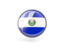 El Salvador. Metal framed round icon. Download icon.