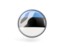 Estonia. Metal framed round icon. Download icon.