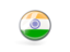 India. Metal framed round icon. Download icon.