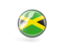 Jamaica. Metal framed round icon. Download icon.