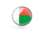 Madagascar. Metal framed round icon. Download icon.