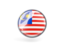 Malaysia. Metal framed round icon. Download icon.