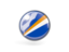 Marshall Islands. Metal framed round icon. Download icon.