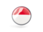 Monaco. Metal framed round icon. Download icon.